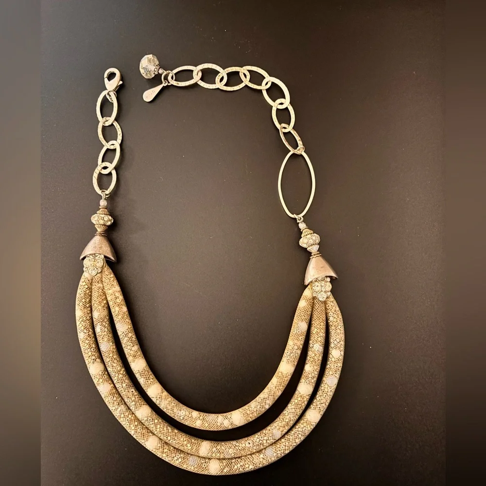 RARE! Rita D Statement Mesh Tube Choker Necklace - Picture 12 of 14